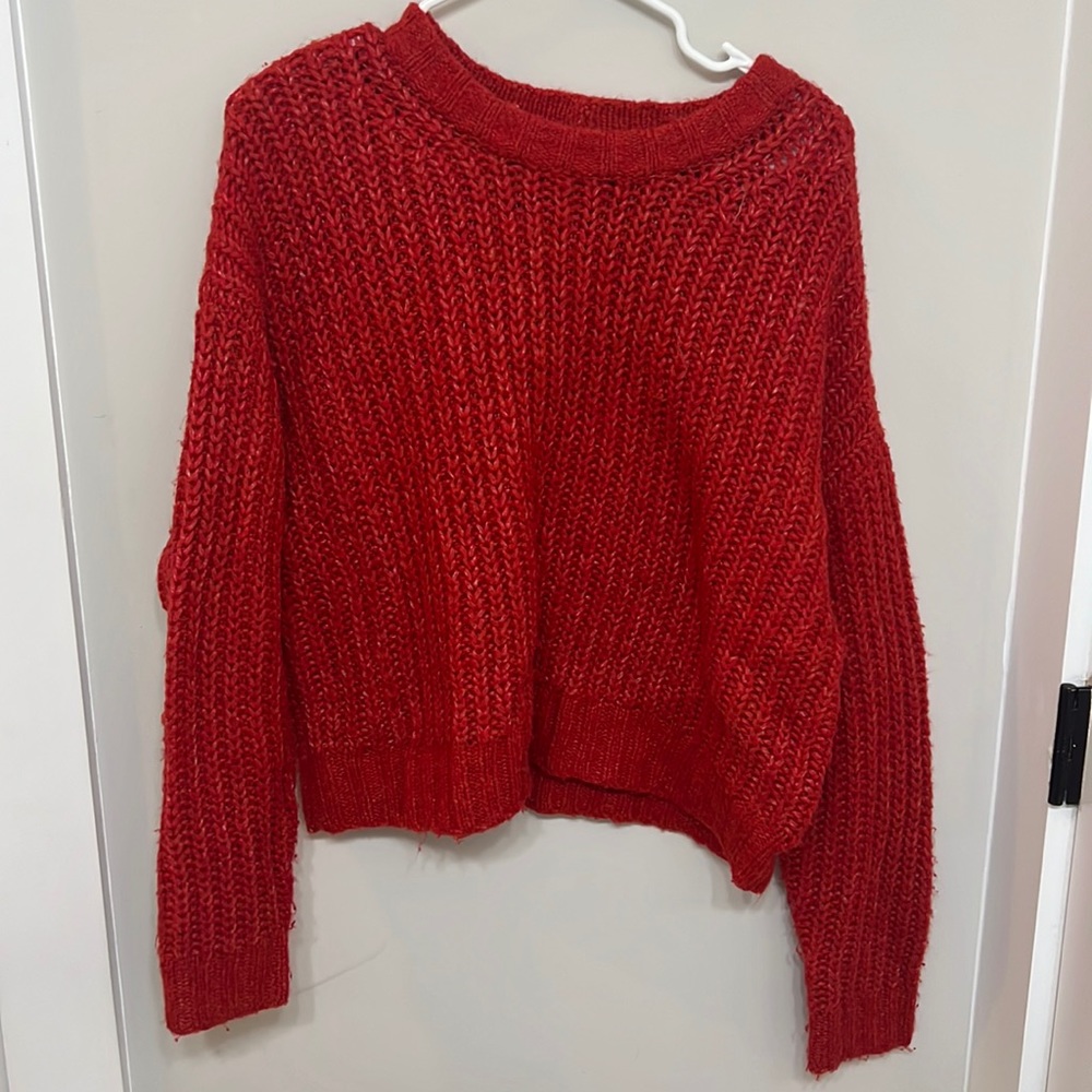 American Eagle red sweater